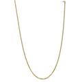 14ct Gold 2.2mm Beveled Curb Chain Necklace Jewelry Gifts for Women - 66 Centimeters