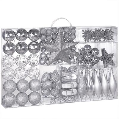 Casaria® Weihnachtskugeln 102er Set Christbaumkugeln Weihnachtsbaumkugeln Weihnachtsbaumschmuck Image