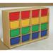 Childcraft Mobile 16 Compartment Cubby w/ Bins Wood in Red/Green/Blue | 36 H x 50.62 W x 16 D in | Wayfair 1540097