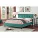 George Oliver Fairhope Upholstered Standard Bed Upholstered in Blue | 40.9 H x 66.1 W x 89 D in | Wayfair 9381E1B386F14C299350DC115C6D6C3D