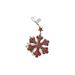 The Holiday Aisle® Wooden Snowflake Holiday Shaped Ornament Wood in Brown/Red/White | 4.14 H x 4.14 W x 0.32 D in | Wayfair