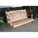 August Grove® Loomis Porch Swing w/ Stand Wood/Solid Wood in Brown | 27 H x 52 W x 17 D in | Wayfair 0CAA73F8C9914944A52835C37EB87343
