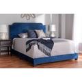 Baxton Studio Darcy Luxe and Glamour Navy Velvet Upholstered Full Size Bed - 95-Darcy-Navy-Full