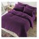 Luxury Purple Double Teddy Bear Fleece Duvet Cover Set With Fleece Pillowcase, Soft Warm Cuddle Fleece Duvet Bedding Set - Double Size Fleece Duvet Set - Purple