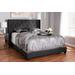 Baxton Studio Brady Modern and Contemporary Charcoal Grey Fabric Upholstered Full Size Bed - 95-Brady-Charcoal Grey-Full