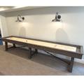 Plank & Hide Isaac Shuffleboard Table w/ Professional Installation Included Solid Wood in Brown/Gray | 33 H x 33 W in | Wayfair ST12334