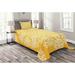 East Urban Home /White Microfiber Farmhouse/Country Coverlet/Bedspread Set Microfiber in Yellow | Queen Coverlet + 2 Shams | Wayfair