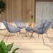 Mercury Row® Shepparton 5 Piece Seating Group Metal in Black | Outdoor Furniture | Wayfair BFDF76522C444C9C918DF3E67E7CFEF1