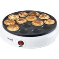 Bestron Poffertjes Maker im Retro Design, Mini Pfannkuchen Automat, mit Antihaftbeschichtung, Sweet Dreams, 800 W, Weiß