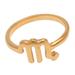Golden Scorpio,'18k Gold Plated Sterling Silver Scorpio Band Ring'