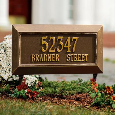 Farrington Standard Address Plaque - Antique Copper, Lawn - Frontgate