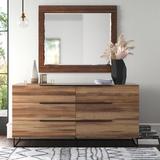 AllModern Tio Modern 6 Drawer Double Dresser Wood in Brown | 30 H x 61 W x 19 D in | Wayfair C0614EB51B644387AFF8DF2EC88DB84C