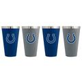 Indianapolis Colts 4-Pack Matte Color Stainless Steel Pint Glass Set