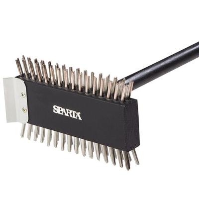 Carlisle 4029000 Sparta Spectrum 30" Broiler / Grill Cleaning Brush with Scraper