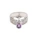 Enchanting Tree,'Amethyst and Sterling Silver Cocktail Ring with Tree Motif'