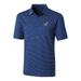 Men's Cutter & Buck Blue Kansas Jayhawks Forge Pencil Stripe Polo