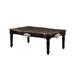 Astoria Grand Almus Traditional Rectangular Marble and Wood Coffee Table Wood/Faux Marble in Brown | 21 H x 56 W x 32 D in | Wayfair