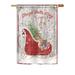 Breeze Decor Sleigh Bells Ring Winter Christmas Impressions 2-Sided Polyester 40 x 28 in. Flag Set in Gray | 40 H x 28 W in | Wayfair