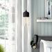 Viv + Rae™ Chamberland 1 - Light Single Cylinder Pendant w/ Glass Accents Glass in Black | 12.6 H x 5.1 W x 5.1 D in | Wayfair