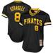 Men's Mitchell & Ness Willie Stargell Black Pittsburgh Pirates Cooperstown Collection Big Tall Mesh Batting Practice Jersey