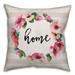 Ophelia & Co. Calkins Home Floral Wreath Throw Pillow Polyester/Polyfill blend | 16 H x 16 W x 1.5 D in | Wayfair DD48DF310E7047989F1A445DEAEF60FE