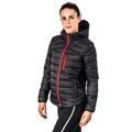 Sundried Womens Quilted Black Warm Winter Coat Hooded Puffer Jacket - Padded Warm, Lightweight Winter Jacket, Water Resistant Rain Coat, Microfibre Filler - Ideal in Cold Weather (Small, Black)