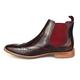 Premium Mens Oxblood Leather Brogue Chelsea Boots (UK 11)