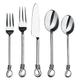 Gourmet Settings 20-Piece Silverware Twist Collection Polished Stainless Steel Flatware Sets, Silver