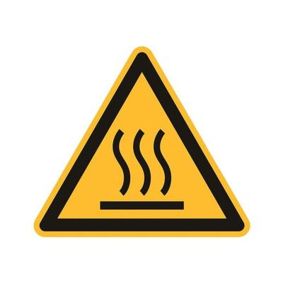 Sicherheitskennzeichen »Warnung vor heißer Oberfläche [W017]« 20 x 20 cm gelb, OTTO Office, 20x20 cm