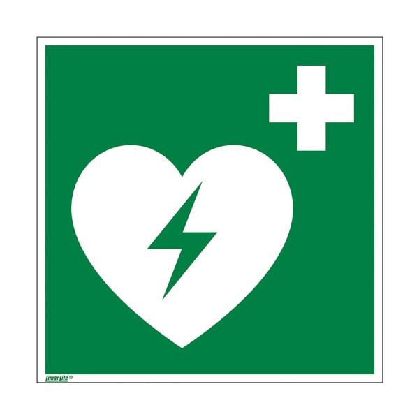 Marahrens Sicherheitskennzeichen »Automatisierter externer Defibrillator [E010]« 15 x 0,01 mehrfarbig, 15x15 cm Image