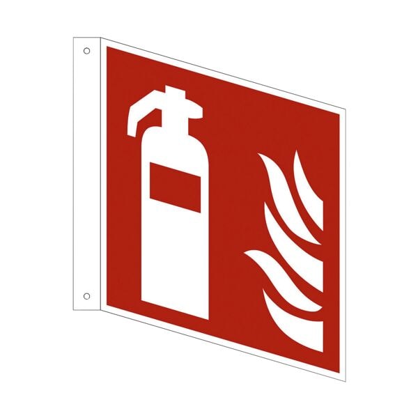 Marahrens Sicherheitskennzeichen »Feuerlöscher [F001]« Fahnenschild 20 x 0,1 x 20 cm mehrfarbig, 20x20 cm Image