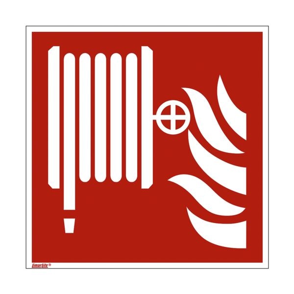 Marahrens Sicherheitskennzeichen »Löschschlauch [F002]« nachleuchtend 15 x 0,01 x 15 cm mehrfarbig, 15x15 cm Image