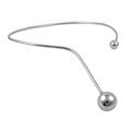 The Mexican Collection Fitted Hallmarked Solid 925 Sterling Silver Choker Ball Bead Torc Necklace