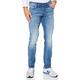 JACK & JONES Jeans Slim Fit Denim Stretch Hose mit Knopfleiste und braunen Nähten JJIGLENN JJICON, Farben:Blau,Größe Jeans:W34 L30,Z - Länge L30/32/34/36/38:L30