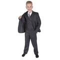 Cinda 5 Piece Boy Suits Boys Wedding Suit Page Boy Party Prom Dark Grey 5-6 Years