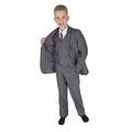 Cinda 5 Piece Boy Suits Boys Wedding Suit Page Boy Party Prom Light Grey 5-6 Years