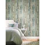 Room Mates 16.5" x 20.5" Peel & Stick Wallpaper Roll Vinyl, Wood in Gray | 20.5 W in | Wayfair RMK9052WP