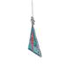 The Holiday Aisle® 3.75" Red & Ride Ski Triangular Charm Christmas Ornament Metal in Blue | 3.5 H x 0.5 W x 3 D in | Wayfair