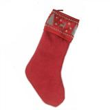 The Holiday Aisle® 20" Alpine Chic Reindeer Christmas Stocking Polyester in Red | 20 H x 10 W in | Wayfair 583FEC6E9EFE49398435B02D2F084C45