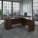 Huckins Height Adjustable Reversible L-Shaped Standing Desk Wood in Black Laurel Foundry Modern Farmhouse® | 83.379 W x 29.84 D in | Wayfair