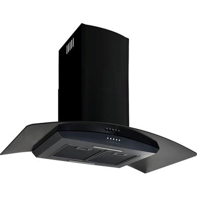 Vidaxl - Dunstabzugshaube Wandmontage Edelstahl 756 m³/h 90 cm Schwarz 370938