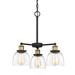 Wrought Studio™ Thirza 3-Light Shaded Wagon Wheel Chandelier Metal in Brown | Wayfair ED9BA3C8B4D04AA1A1B22529AB13AD05