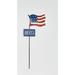 August Grove® 18" Metal Americana Flag Garden Stake Metal in Blue/Red | 18 H x 5 W x 1 D in | Wayfair D0A7C1191E714A0EB65DFE09BE596625