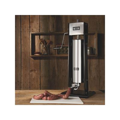 Weston Products Vertical Sausage Stuffer - 15 lb Capacity Two-Speed Black 86-1501-W