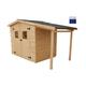 Habrita - Abri en panneaux de bois avec bûcher - 3,70+2,08 m²