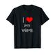 Herren T-Shirt Ich Liebe Meine Frau I Love My Wife Aufdruck Herz