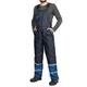 Mazalat Winter Men's Work Padded Bib and Brace Overalls Windproof Waterproof Thermo Work Pants Reflective Strips, Navy, M