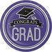 Creative Converting Graduation School Spirit Paper Dessert Plate in Black/Indigo | Wayfair DTC320076DPLT