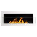 Bio Ethanol Fire BioFire Fireplace Modern 900 x 400 White with glass Wall - Mounted Alcohol Fireplace