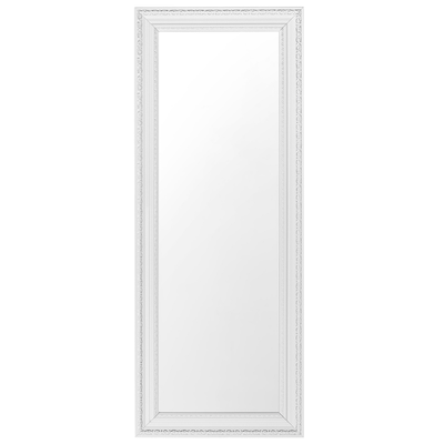 Wandspiegel Weiß 50 x 130 cm Antik Optik Kunststoff Rechteckig Klassisch